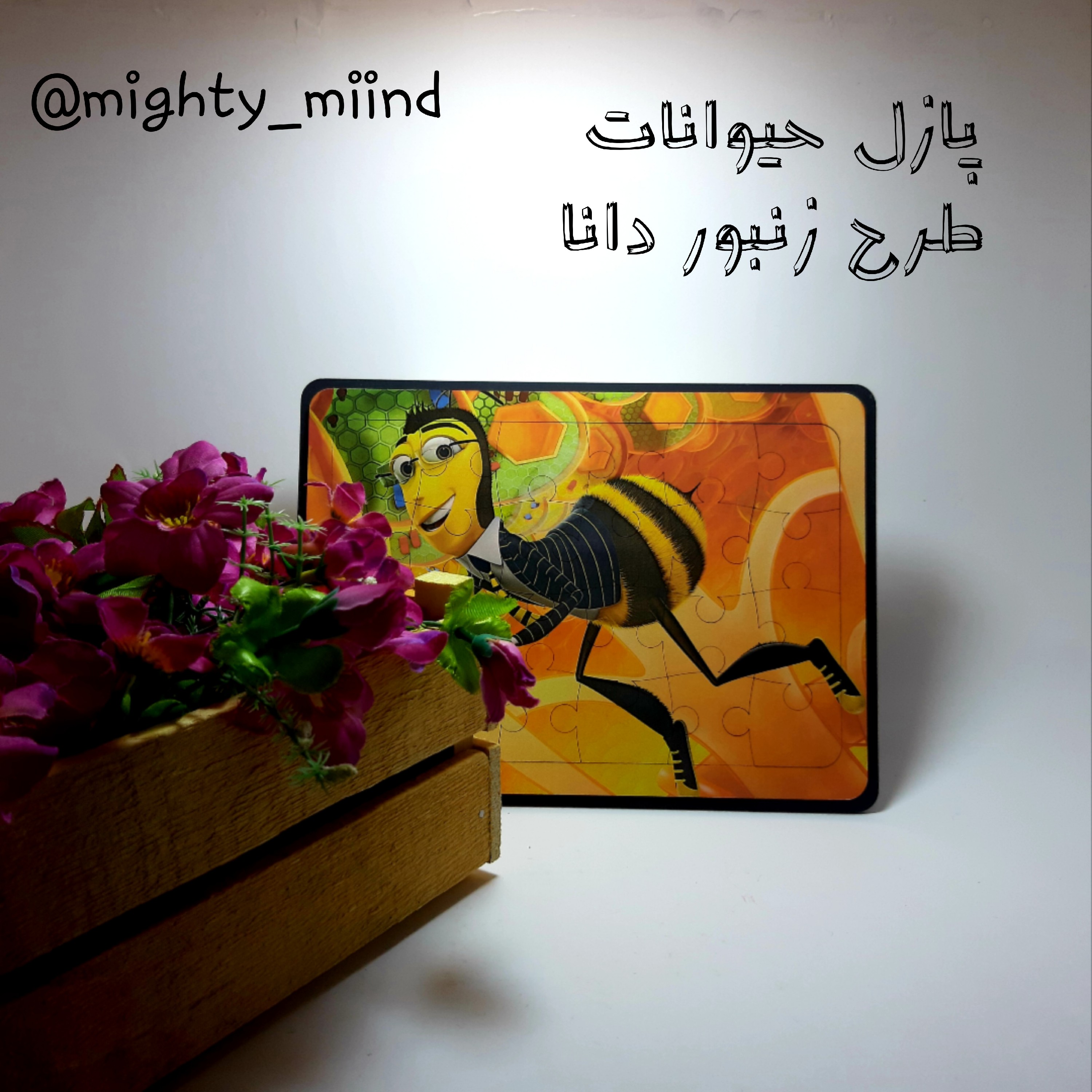 پازل چوبی زنبور  24تکه