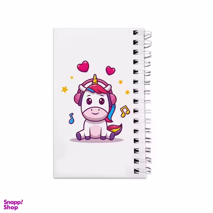 دفترچه یادداشت ۶۴ برگ مدل To Do List طرح یونیکورن و موسیقی کد bambi08526