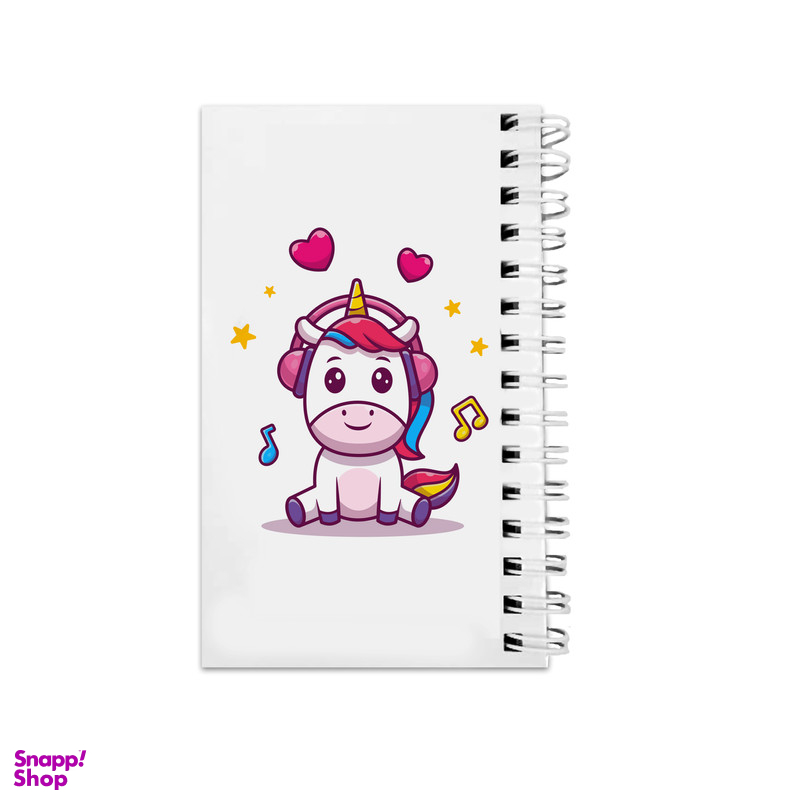 دفترچه یادداشت ۶۴ برگ مدل To Do List طرح یونیکورن و موسیقی کد bambi08526