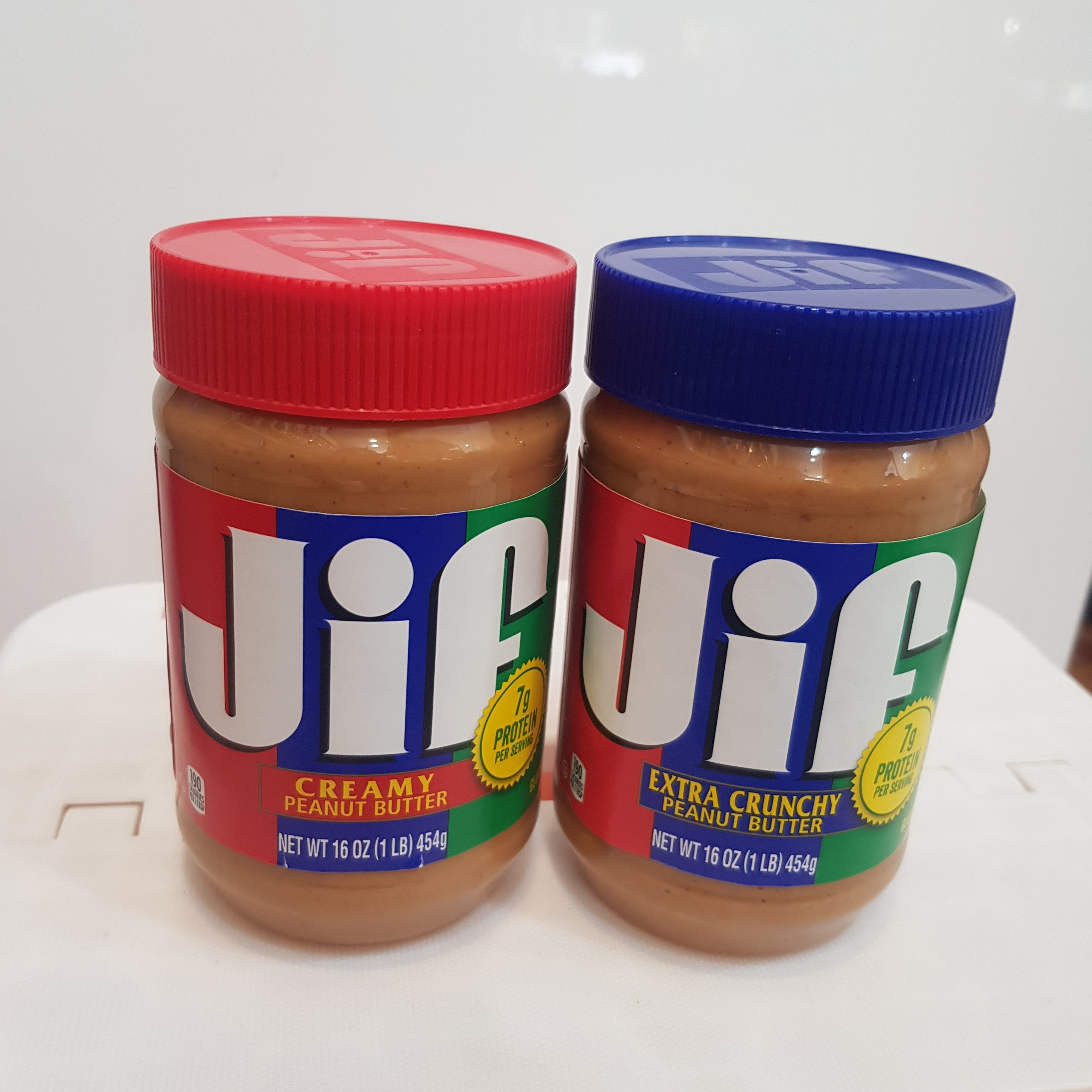 کره بادام زمینی جیف اصل آمریکایی هم آبی هم قرمز 