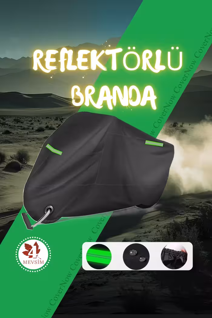 چادر موتورسیکلت مشکی بازتابنده سبز سیاه یاماها X MAX 125 ABS AutoEN