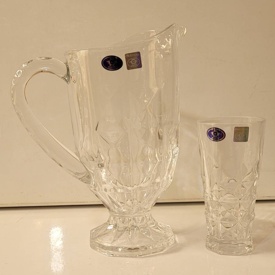 پارچ و لیوان آکومارین ساخت کشور چین 