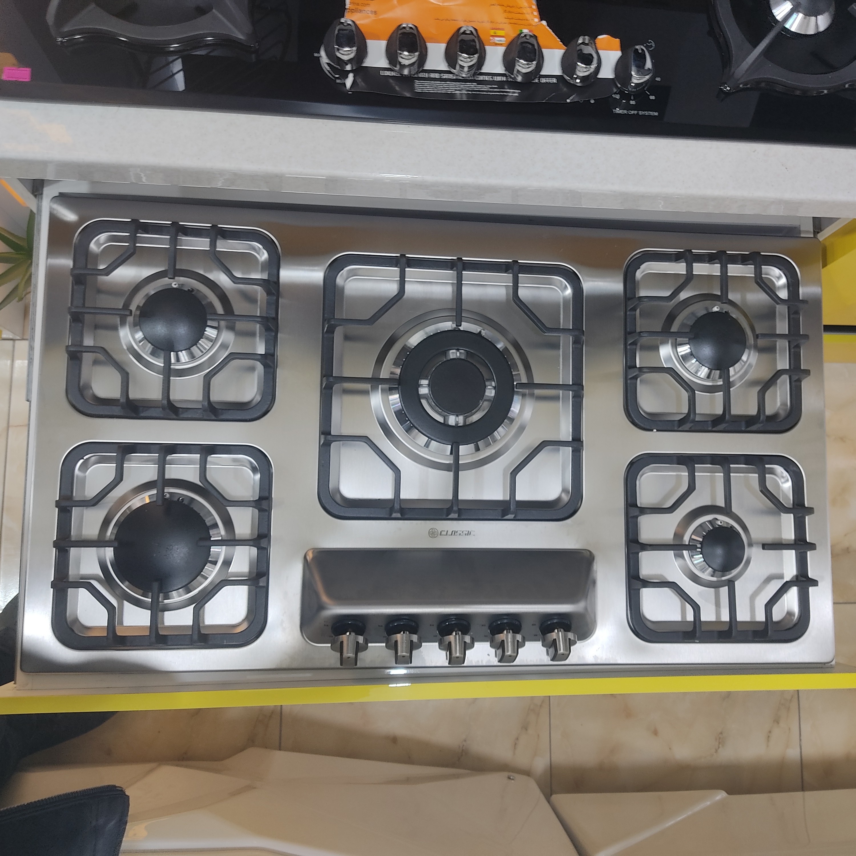 اجاق گاز صفحه ای استیل کلاسیک با سرشعله قارچی( راندمان بالا)