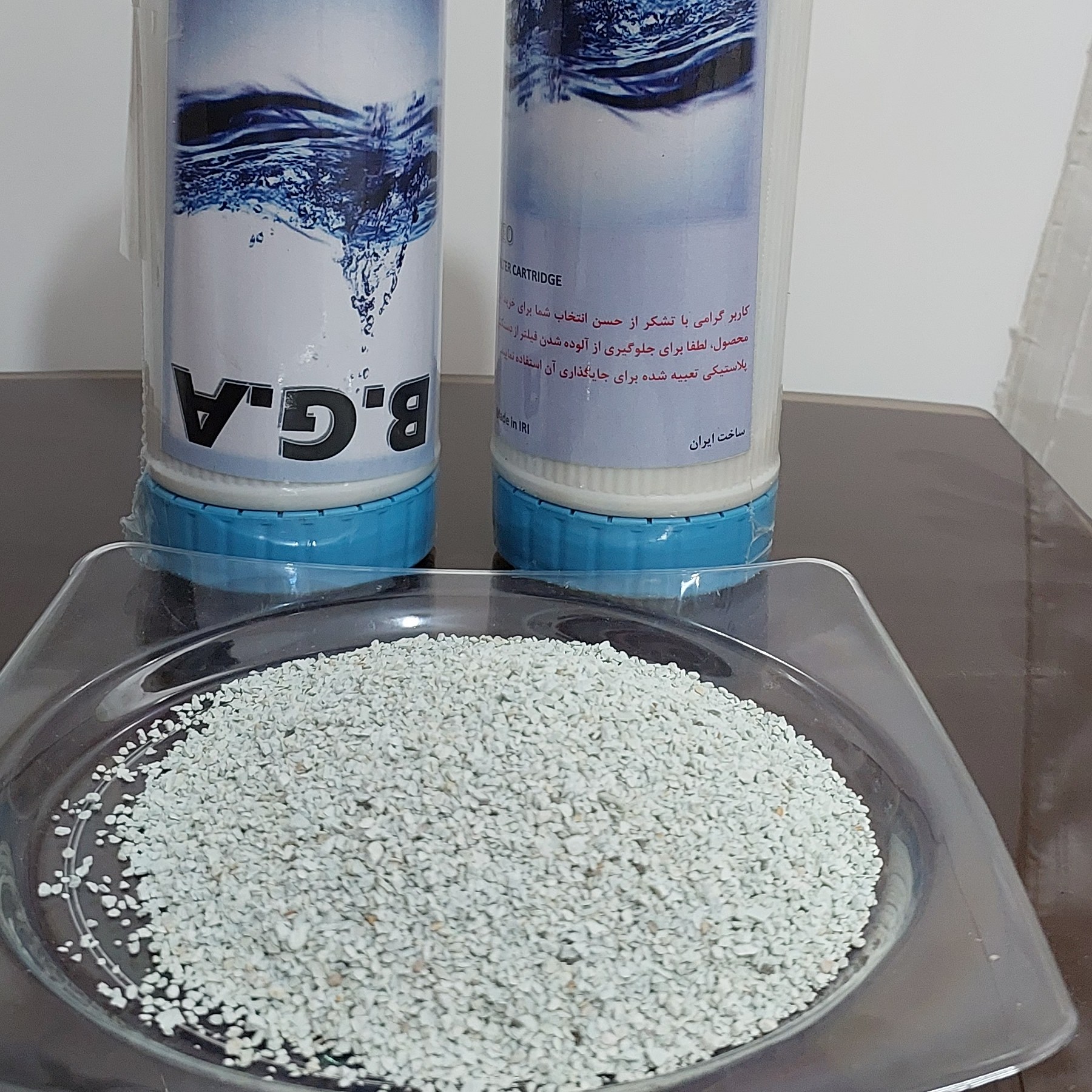 پک 2 تایی فیلتر تصفیه آب ، کارتریج اسلیم 10 اینچ  به همراه  نیم کیلو جاذب اضافی 