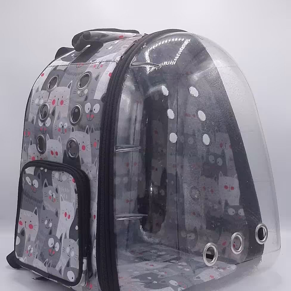 کوله حمل حیوانات خانگی طلقی طرح دار طوسی هزینه ارسال درب منزل