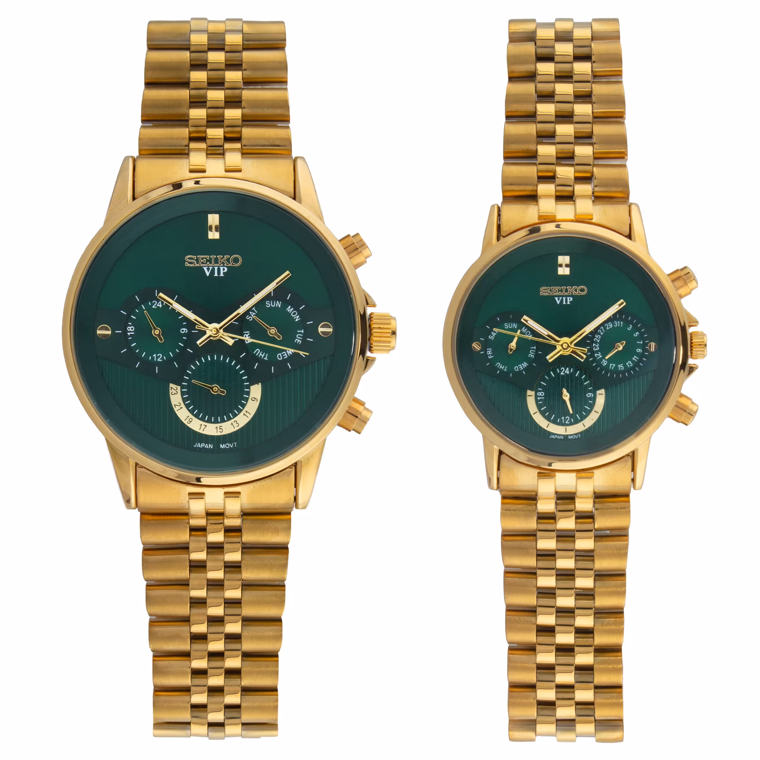 ست ساعت مچی عقربه ای زنانه و مردانه- سیکو -VIP QN4200GO -مدل WS-35