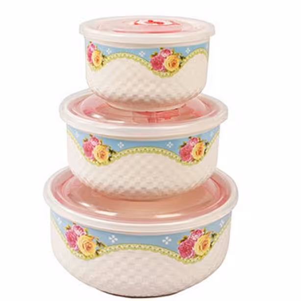 ظرف 3 طبقه سرامیکی طرح برجسته (ارسال رایگان)