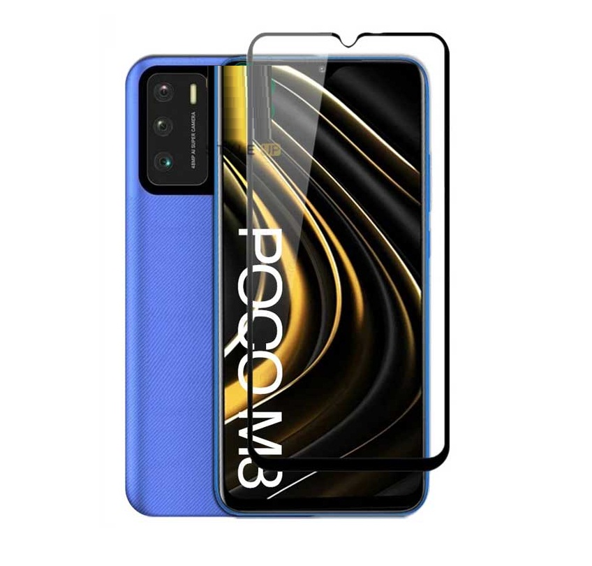 محافظ صفحه نمایش تمام صفحه مناسب برای گوشی شیائومی Xiaomi Poco M3