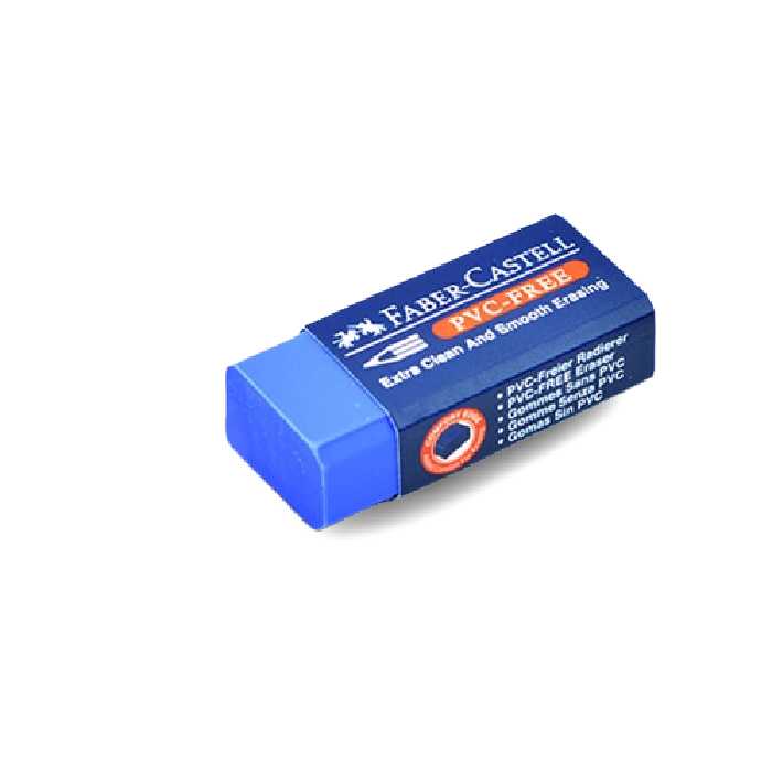 پاک کن فابر کاستل بسته 30 عددی آبی رنگ PVC کوچک