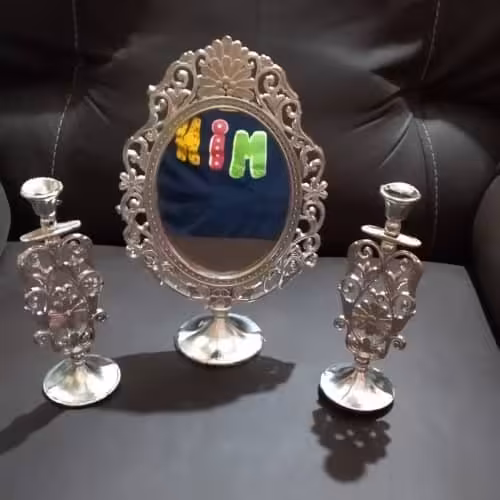 آینه و شمعدان  سایز کوچک