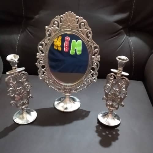 آینه و شمعدان  سایز کوچک