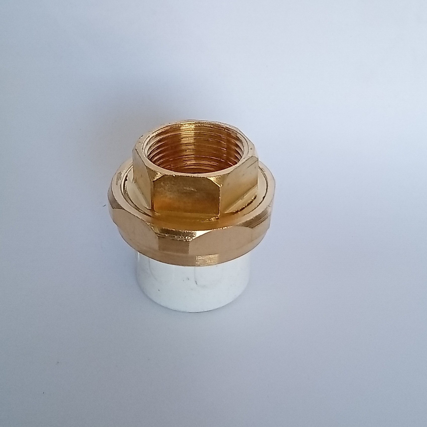 مهره ماسوره  20 در یک دوم سفید اتصالات سفید 