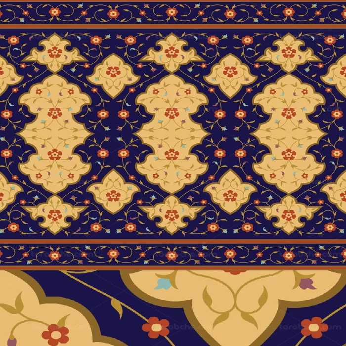 وکتور طرح کاشی کاری اسلامی شماره 92 - گرافیک با طعم تربچه