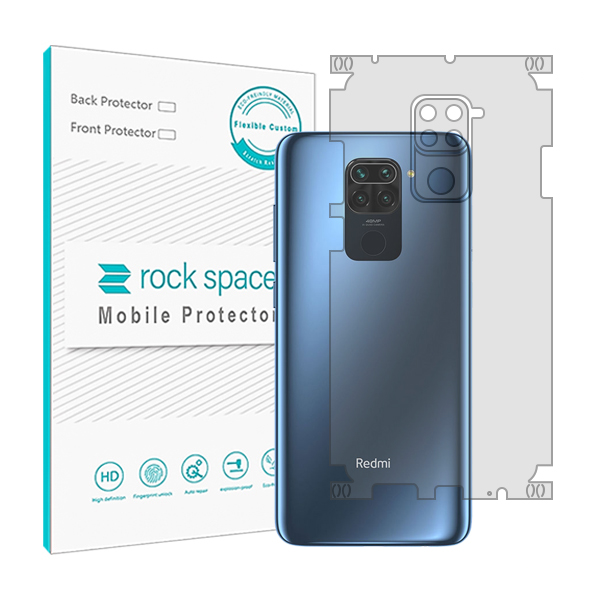 گلس محافظ پشت گوشی شیائومی Redmi Note 9 (Overseas) مدل نانو هیدروژل شفاف برند راک اسپیس کد 15091M