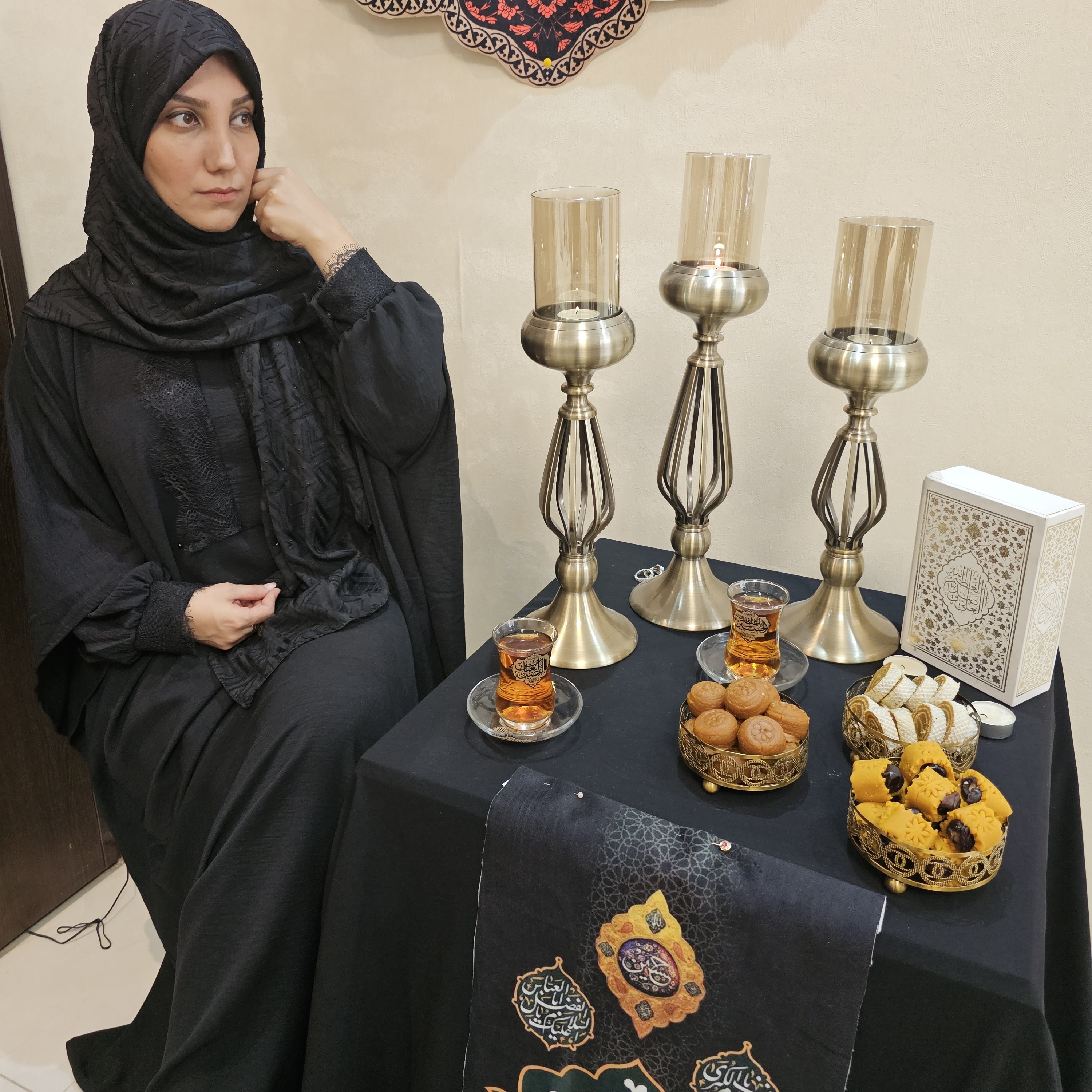 عبا ویژه اربعین،ابر و بادی،فری سایز،سبک،خنک،بلند