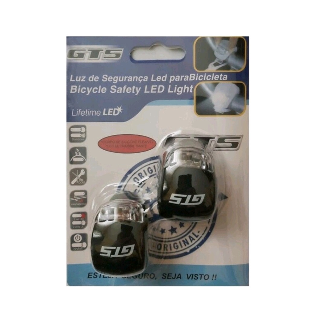 چراغ عقب و جلو دوچرخه برند GTS با کیفیت بسته 1 عددی
