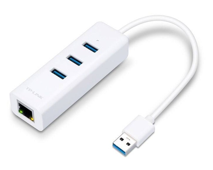 هاب USB 3.0 سه پورت و کارت شبکه تی پی-لینک مدل UE330
