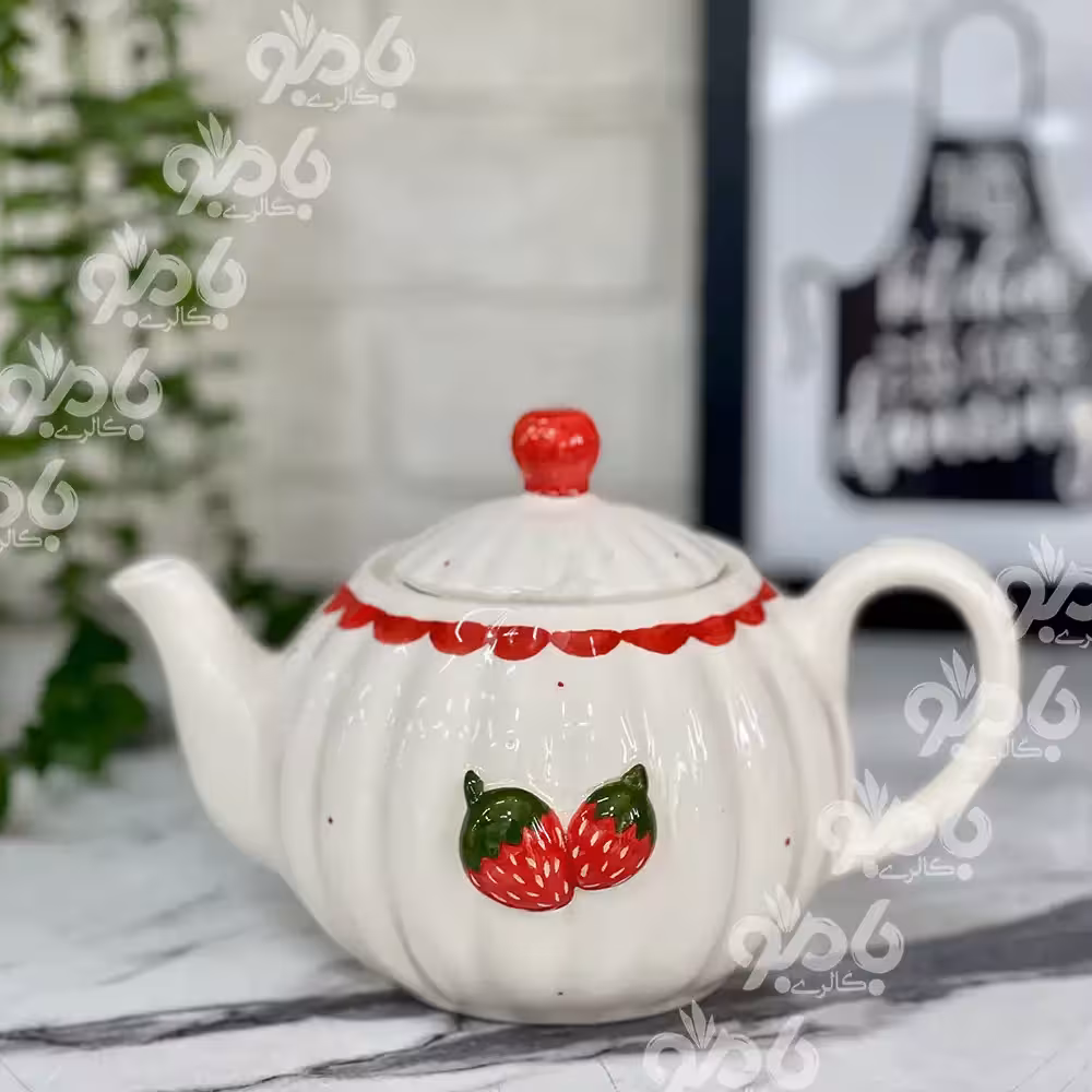قوری دالبری توت فرنگی برجسته سرامیکی
