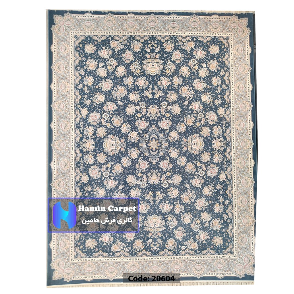 فرش 4 متری 1200 شانه تراکم 3600  نخ اکلریک گل برجسته کد AR20604