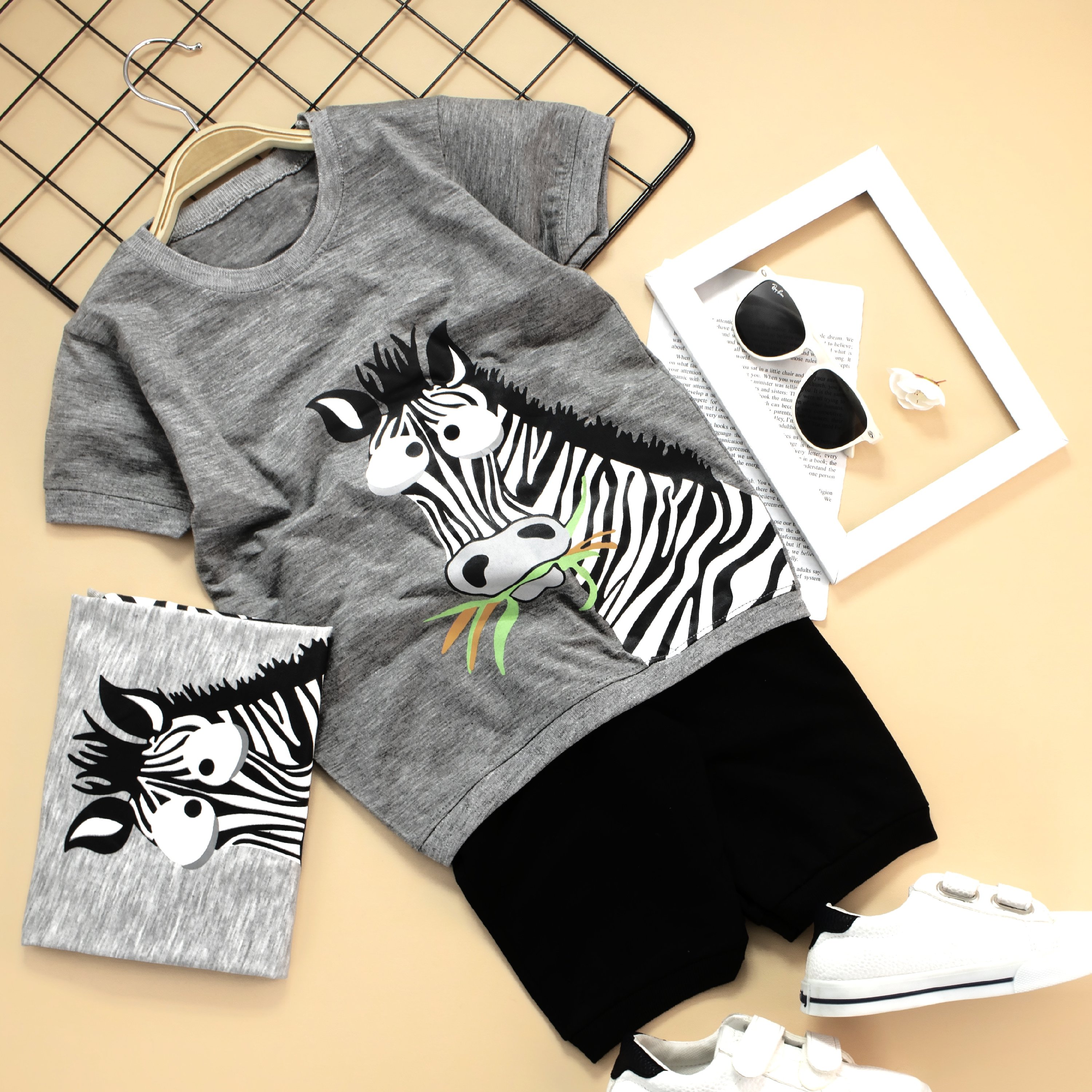 تیشرت شلوارک پسرانه گورخر