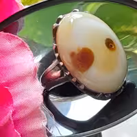 انگشتر عقیق سه پوست معدنی