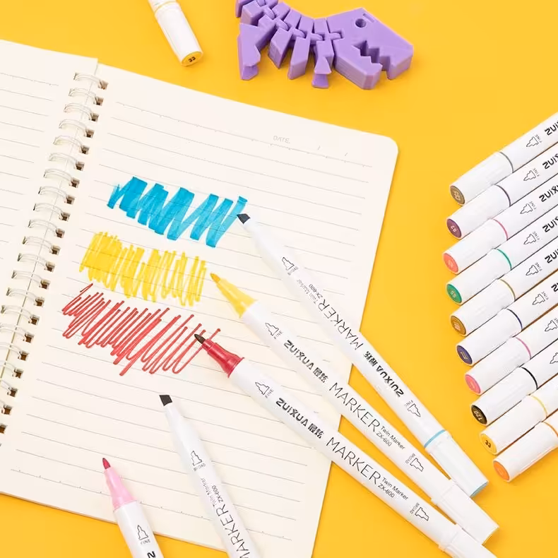 ماژیک حرفه ای دوسر 60 رنگ ZUIXUA