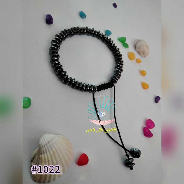 دستبند گره کشویی با مهره حدید گرد رنگ مشکی مناسب برای همه نوع سلیقه