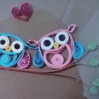 کارت پستال طرح جغد ملیله کاغذی دست ساز زیبا