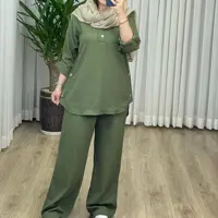 تونیک شلوار زنانه بغل دکمه آیوا خنک مانتو شلوار زنانه بغل دکمه 
