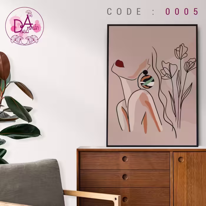 تابلو دکوراتیو هنری مینیمال در ابعاد 20x30 با قاب 2 سانت 