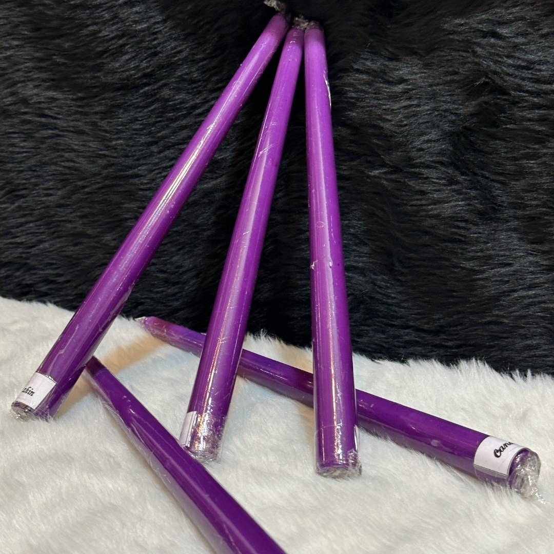 شمع قلمی 30 سانتی بنفش