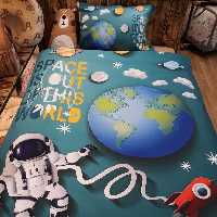 ست روتختی سه بعدی پسرانه طرح آدم فضایی پارچه میکرو مدل دوخت کاور 5 تیکه با ضمانت سه سال  طراحی خاص مخصوص خودت داشته باش