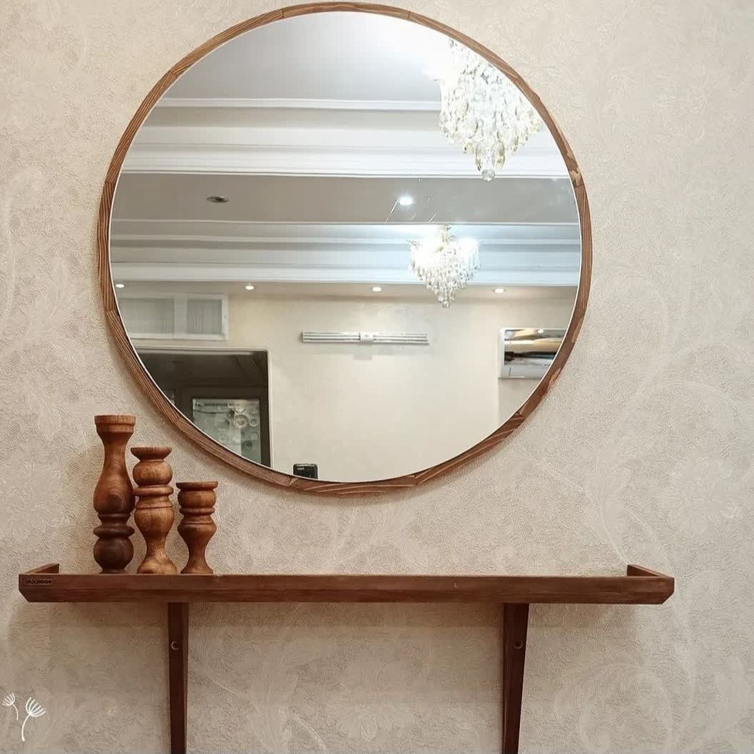 کنسول چوبی و آینه 