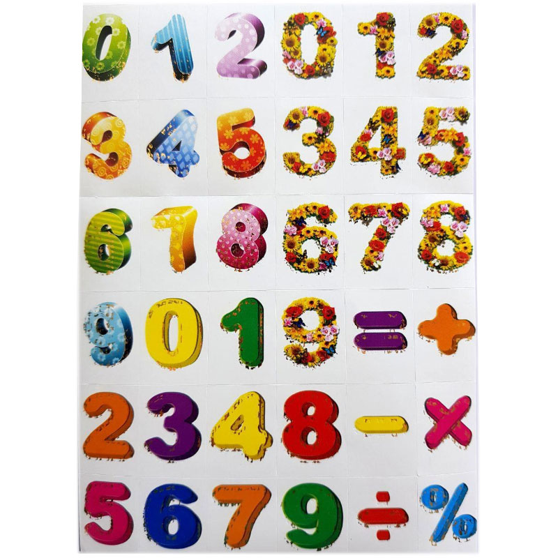 خرید برچسب آموزشی اعداد انگلیسی