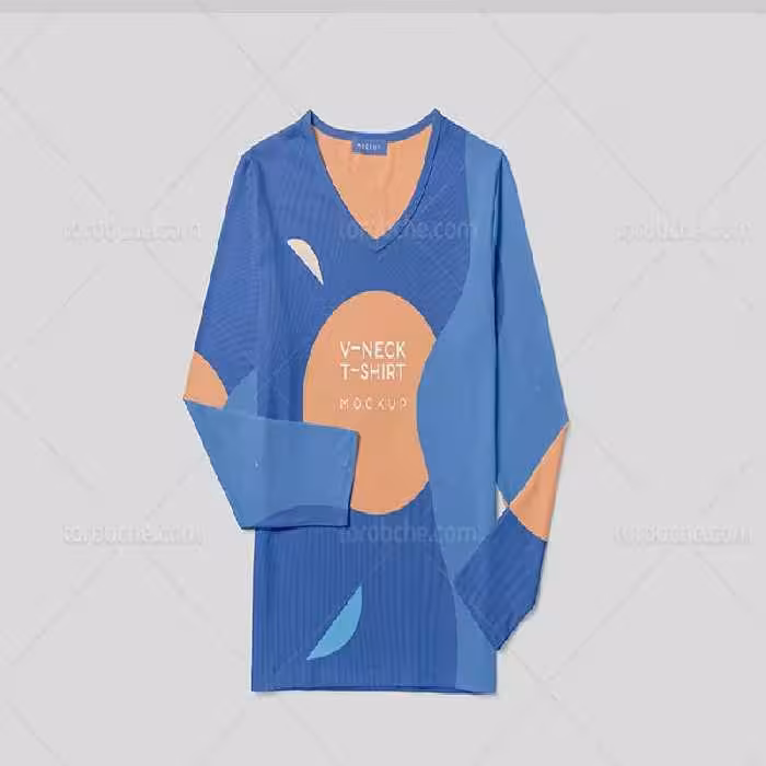 موکاپ لایه باز تیشرت آستین بلند | گرافیک با طعم تربچه