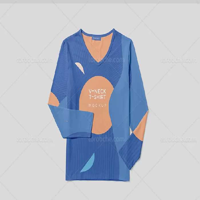 موکاپ لایه باز تیشرت آستین بلند | گرافیک با طعم تربچه