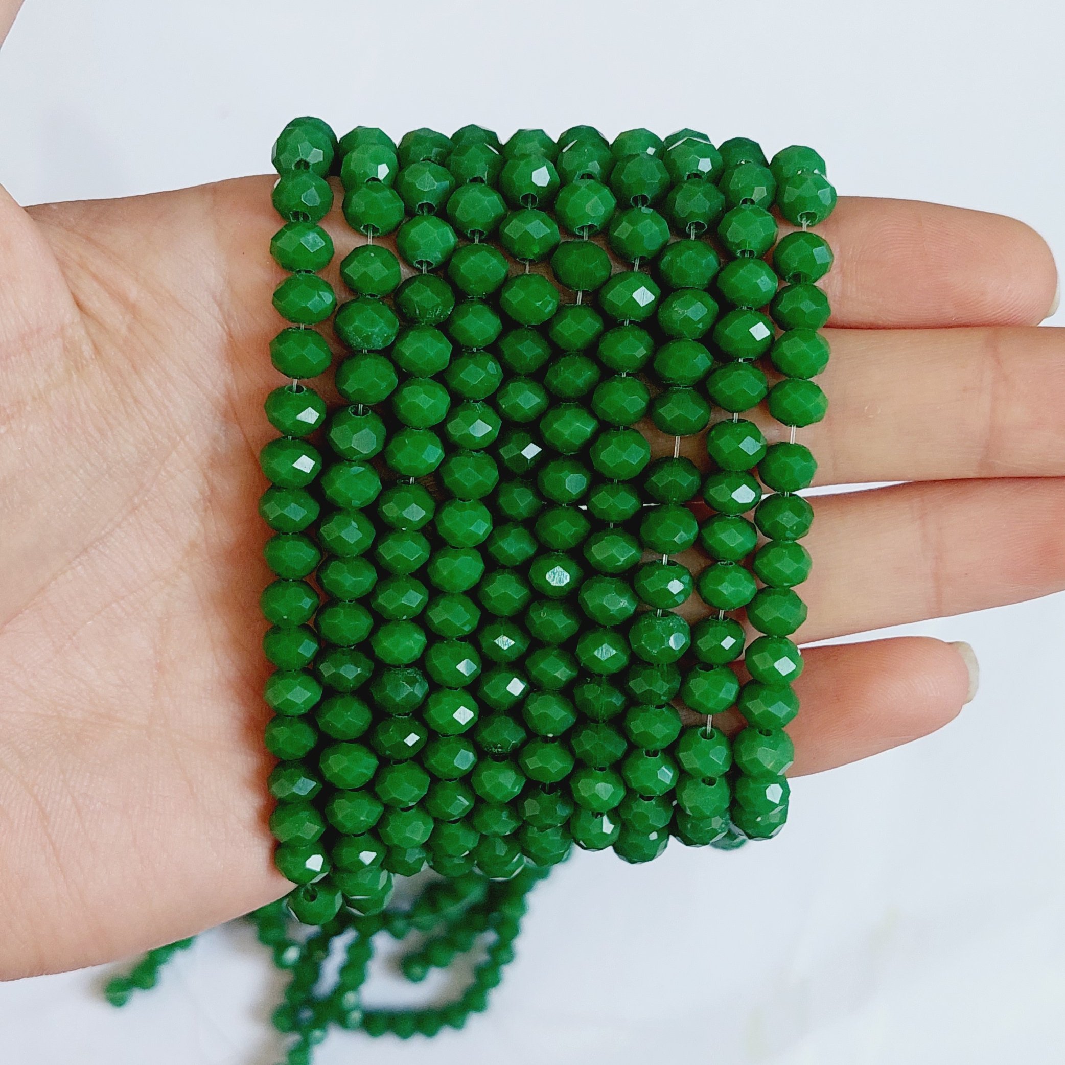 کریستال سنگی سبزسیدی سایز6(90دونه)