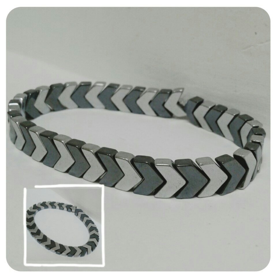 دستبند حدید دو رنگ، طرح فلش