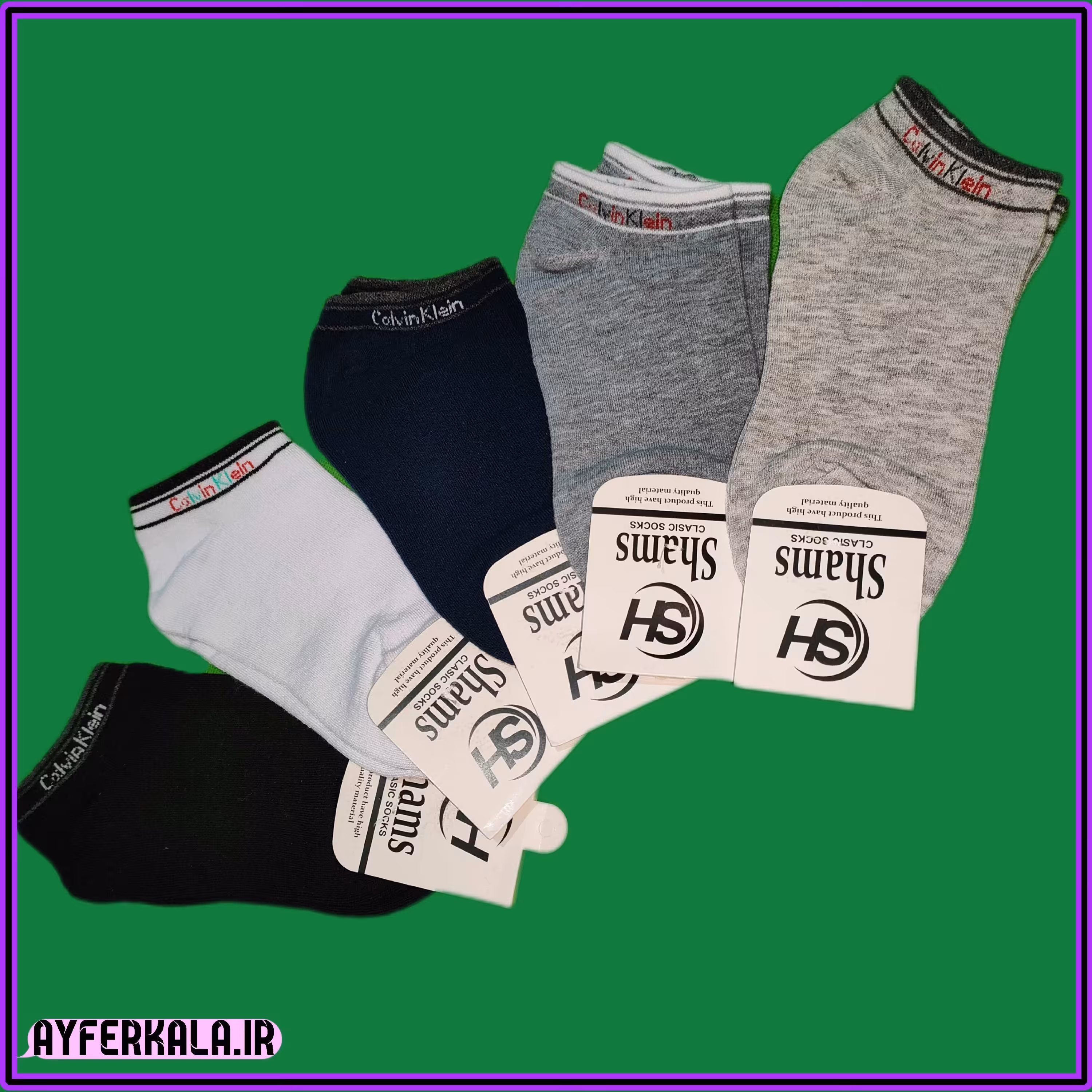 جوراب مچی زنانه و مردانه جنس نخی مرغوب 