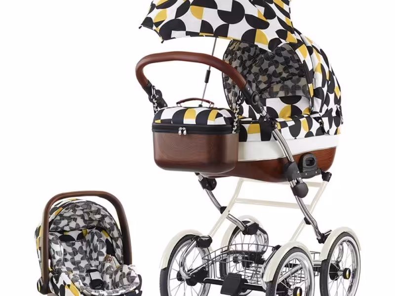 ست کالسکه لاکچری مشکی زرد3133 cosatto