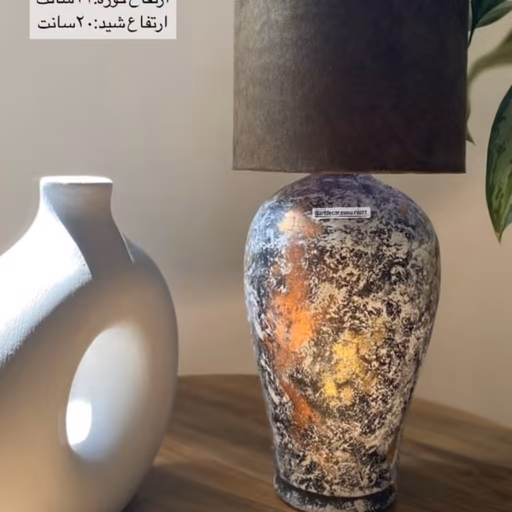 آباژور  با کوزه سفالی طرح پتینه 