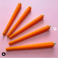 روان نویس نارنجی سیلیکونیو سبک روان و زیبا کدو تنبل  نوک ظریف وجوهر مشکی 