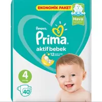 پوشک پریما پمپرز سایز چهار 4 بسته ی 40 عددی Prima Pampers