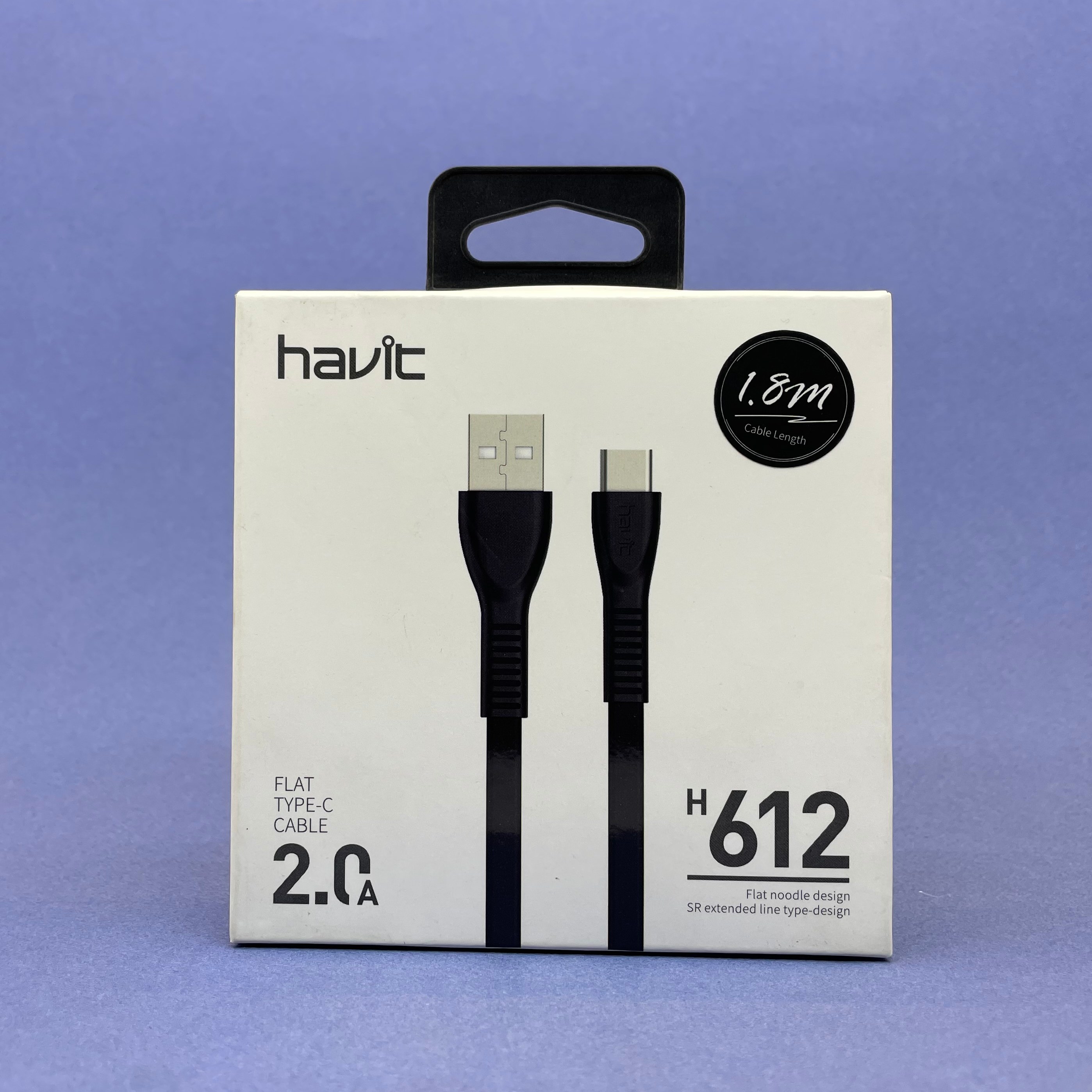 کابل شارژ تایپ سی هویت مدل HAVIT H612 Vطول 180 سانتی 