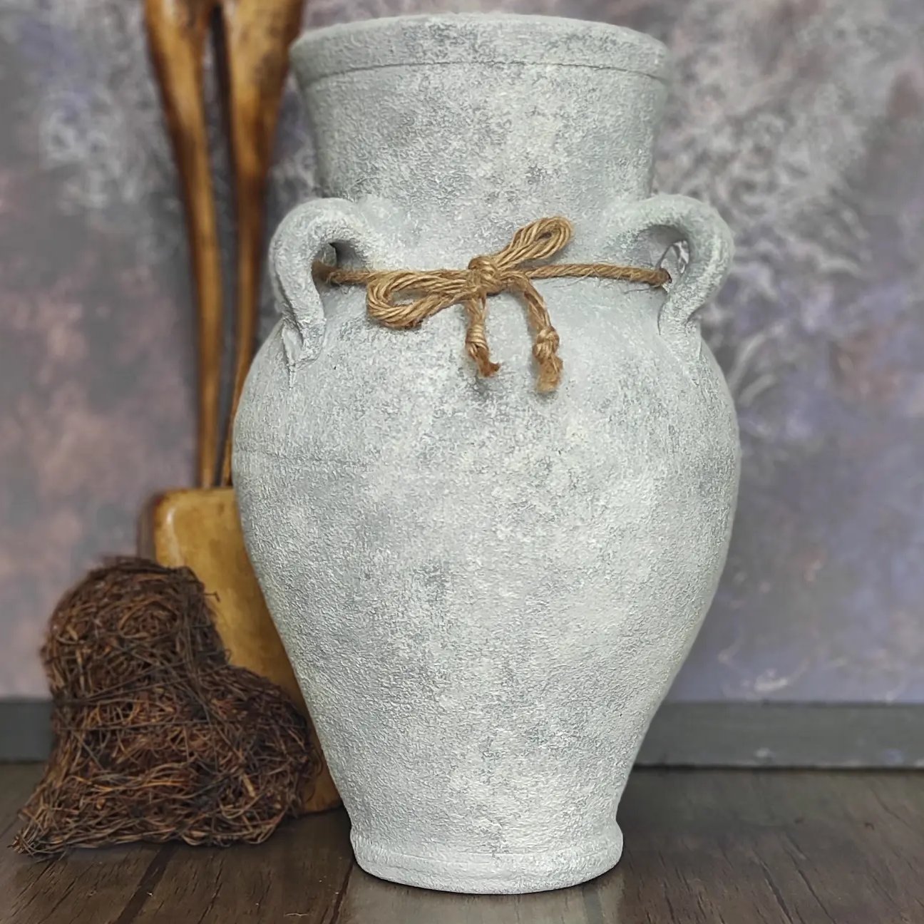 گلدان 2دسته پتینه شده مناسب برای کاشت گل 