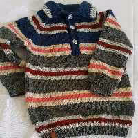 بلوز پسرانه یقه دار رنگی راه راه طوسی وشیری و سیکلمه تیره و روشن سایز 4تا 6سال