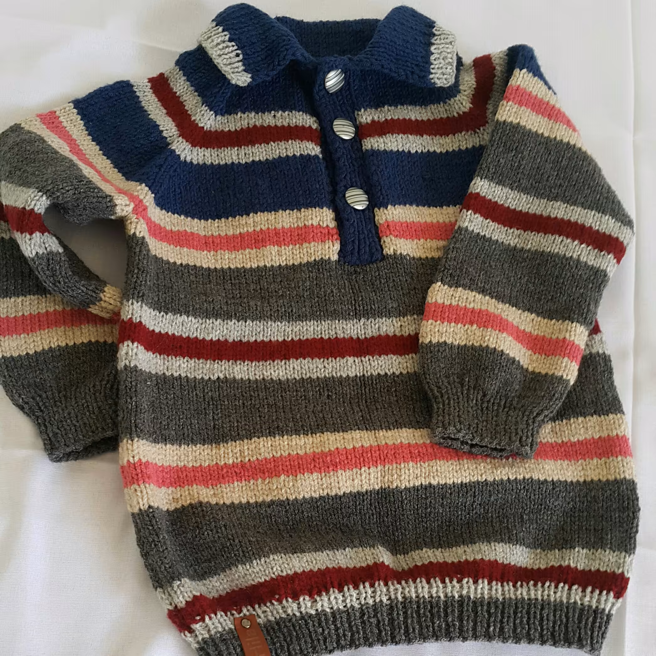 بلوز پسرانه یقه دار رنگی راه راه طوسی وشیری و سیکلمه تیره و روشن سایز 4تا 6سال