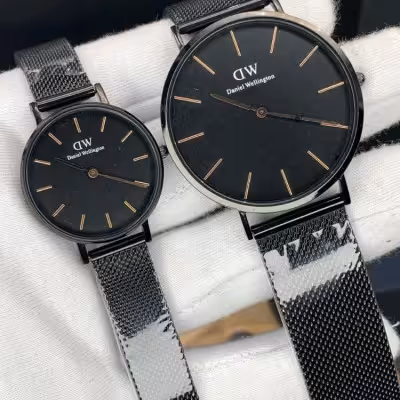 ساعت ست زنانه و مردانه دنیل ولینگتون مشکی و طلایی