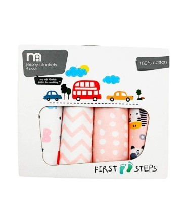 خشک کن 4 عددی نوزاد مادرکر رنگ صورتی Mothercare