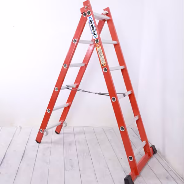 نردبان فراز پله مدل پرشین 23 پله دو تکه 6متری